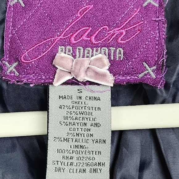 Jack by BB Dakota High Collar Wool Blend Plaid Coat Jacket Women's Size Small - Picture 7 of 7